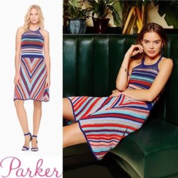 PARKER Viola Knit crochet halter chevron boho - Picture 1 of 2